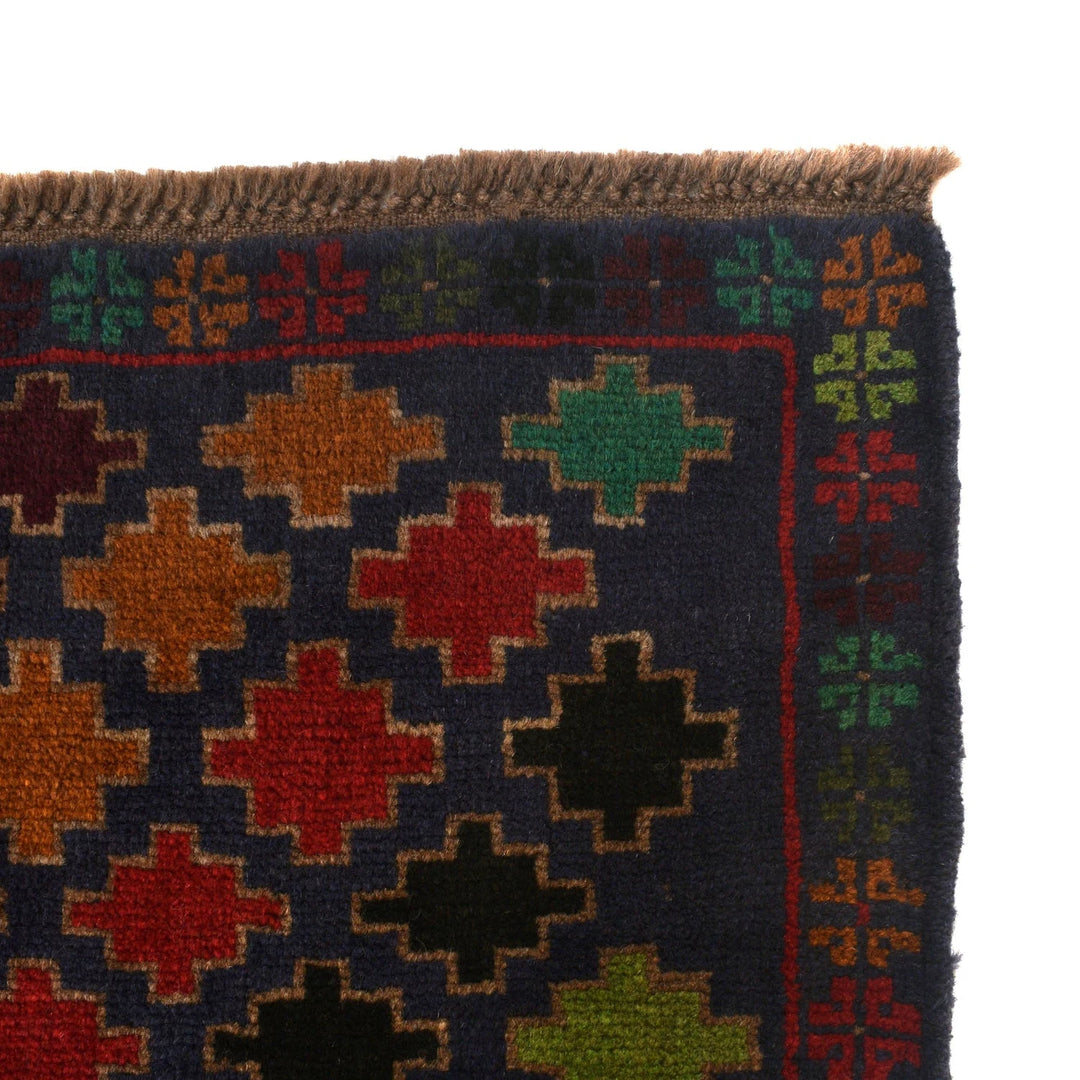 Afghan Baluchi Rug 3' 12" x 6' 3" Hand-Knotted | No. AL41403