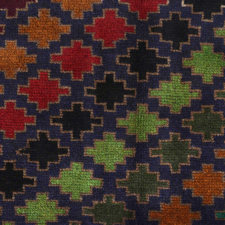 Afghan Baluchi Rug 3' 12" x 6' 3" Hand-Knotted | No. AL41403