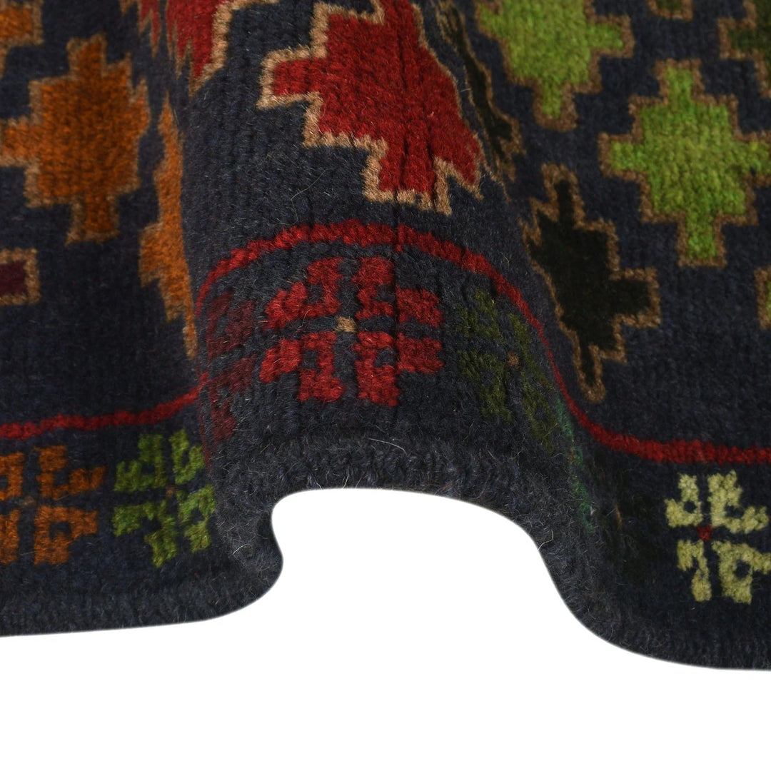 Afghan Baluchi Rug 3' 12" x 6' 3" Hand-Knotted | No. AL41403