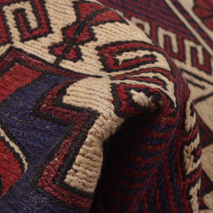 Beige Afghan Kilim Rug 2' 9" x 4' 11" Flat-Weave | No. AL41421