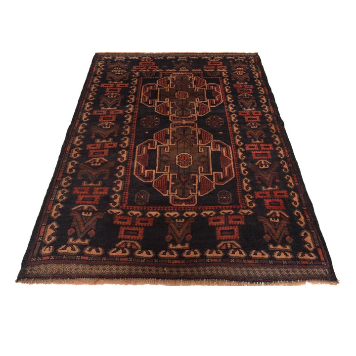 Afghan Baluchi Rug 2' 10" x 4' 4" Hand-Knotted | No. AL41538