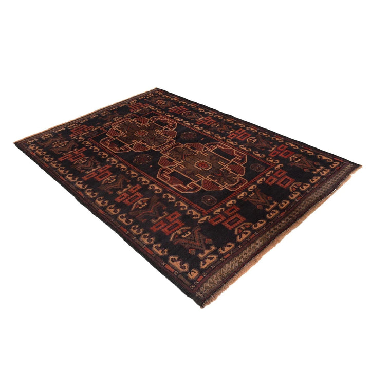 Afghan Baluchi Rug 2' 10" x 4' 4" Hand-Knotted | No. AL41538