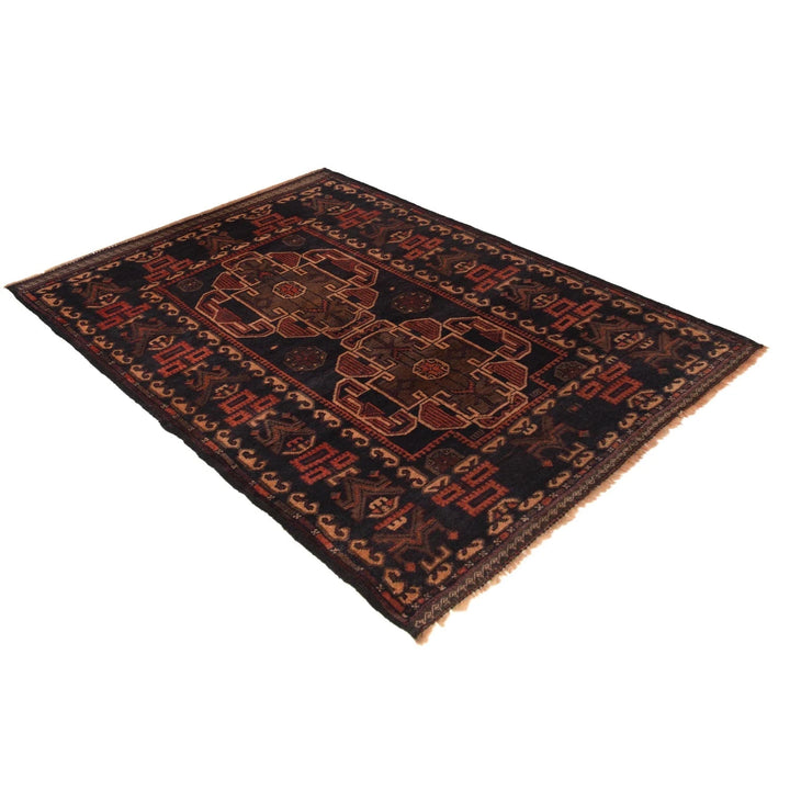 Afghan Baluchi Rug 2' 10" x 4' 4" Hand-Knotted | No. AL41538