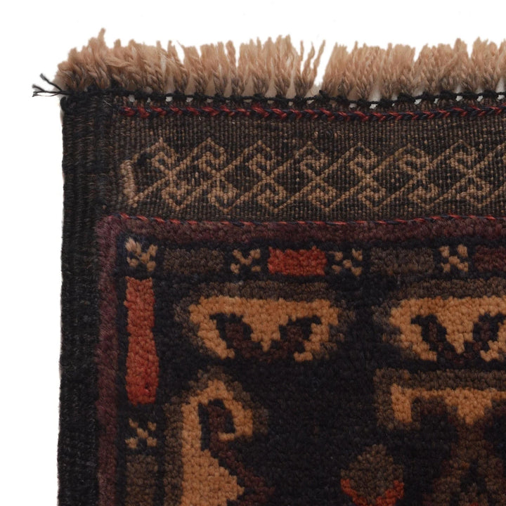 Afghan Baluchi Rug 2' 10" x 4' 4" Hand-Knotted | No. AL41538