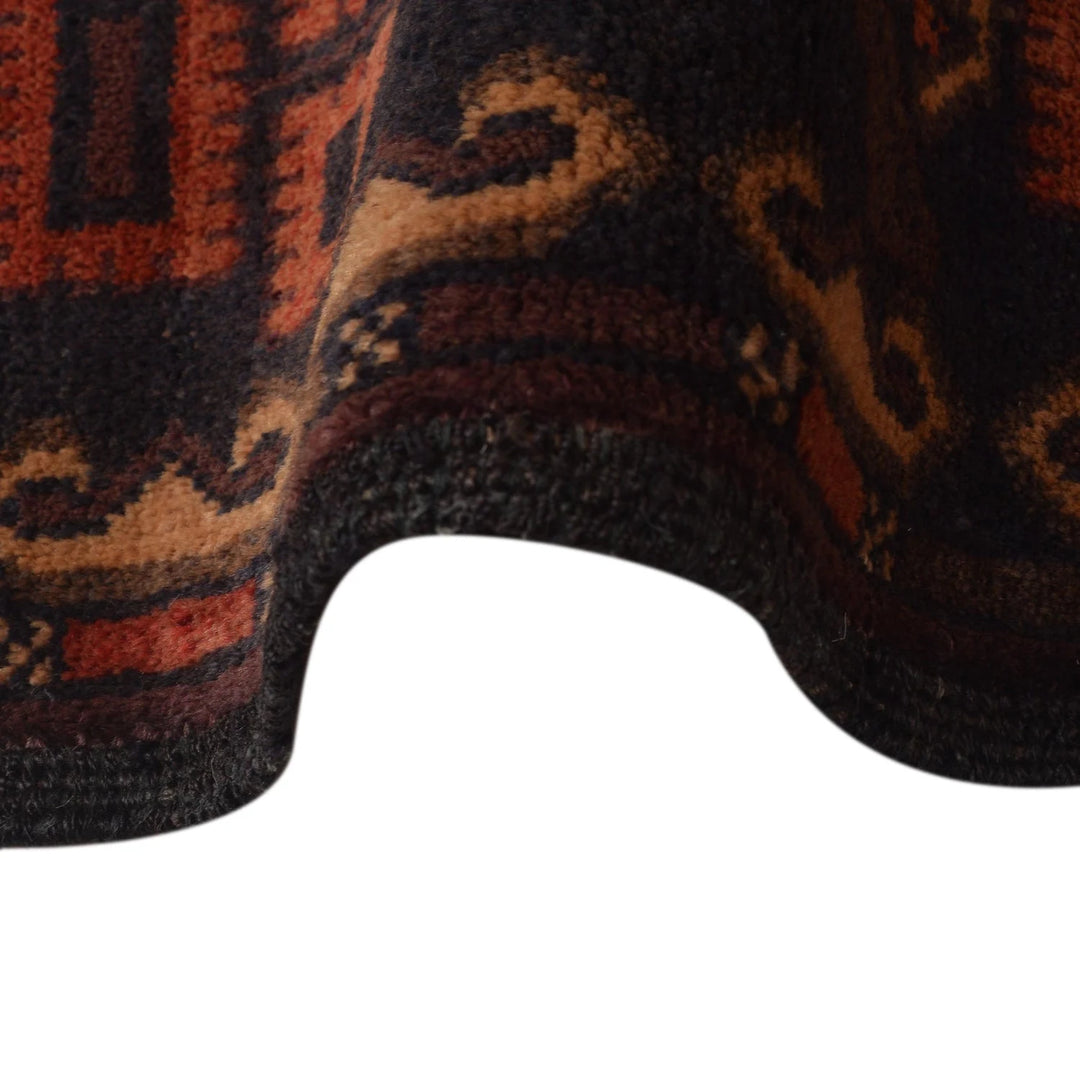 Afghan Baluchi Rug 2' 10" x 4' 4" Hand-Knotted | No. AL41538