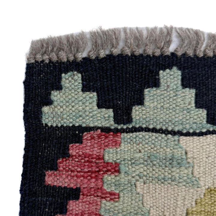 Afghan Vegetable Kilim Rug 2' 5" x 3' 11" Flat-Weave | No. AL416102