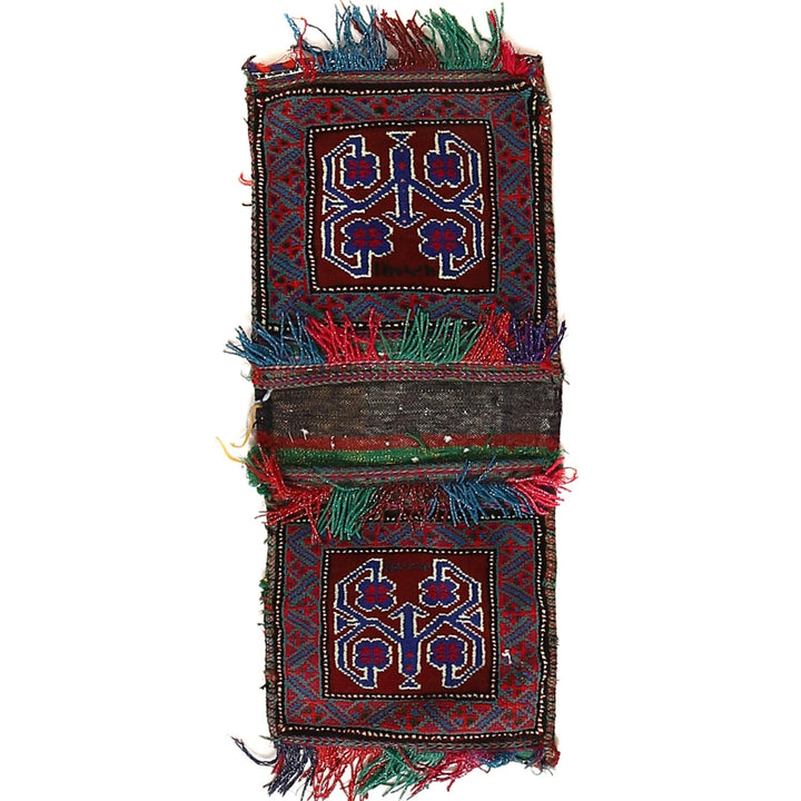 Afghan Saddle Bag Rug 1' 0" x 2' 4" Hand-Knotted | No. AL41914