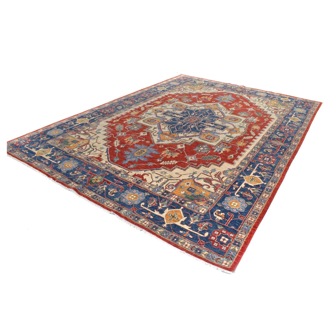 Afghan Serapi Rug 8' 9" x 12' 0" Hand-Knotted | No. AL42039