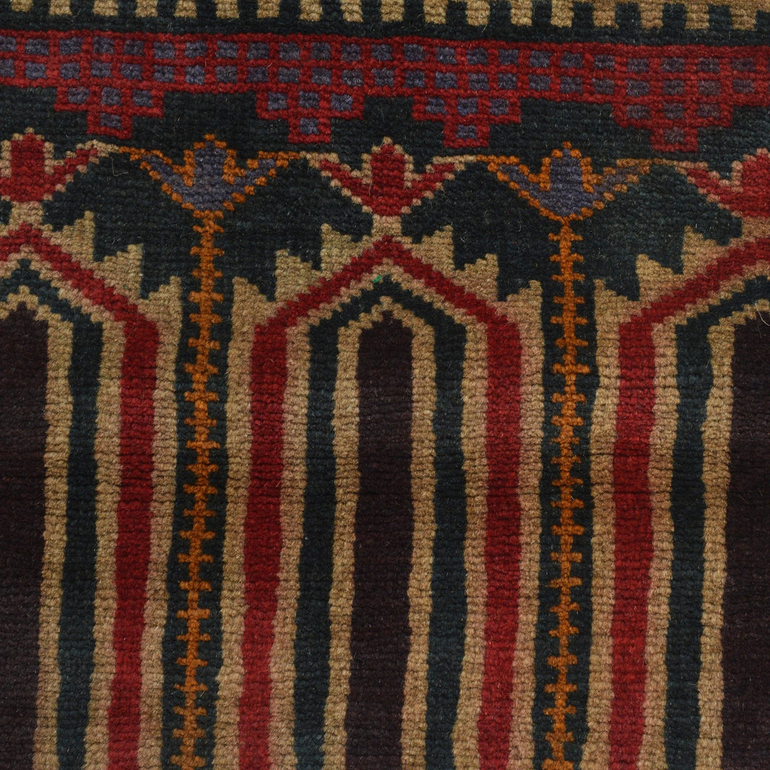 Afghan Prayer Rug 2' 9" x 4' 10" Hand-Knotted | No. AL42136
