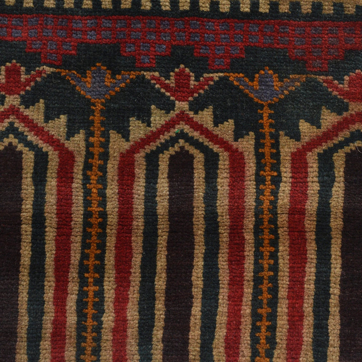 Afghan Prayer Rug 2' 9" x 4' 10" Hand-Knotted | No. AL42136