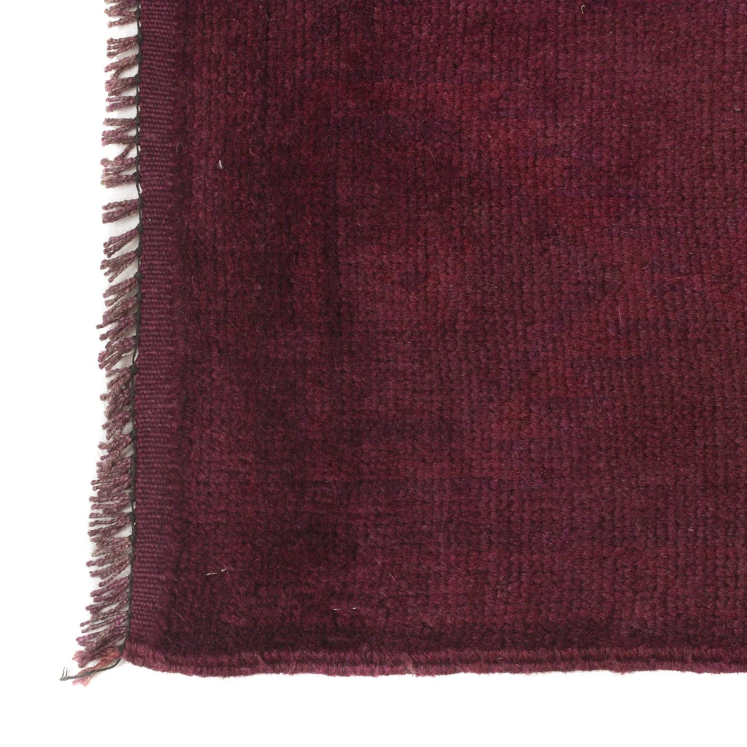 Purple Pakistani Overdye Rug 3' 1" x 4' 6" Hand-Knotted | No. AL42158