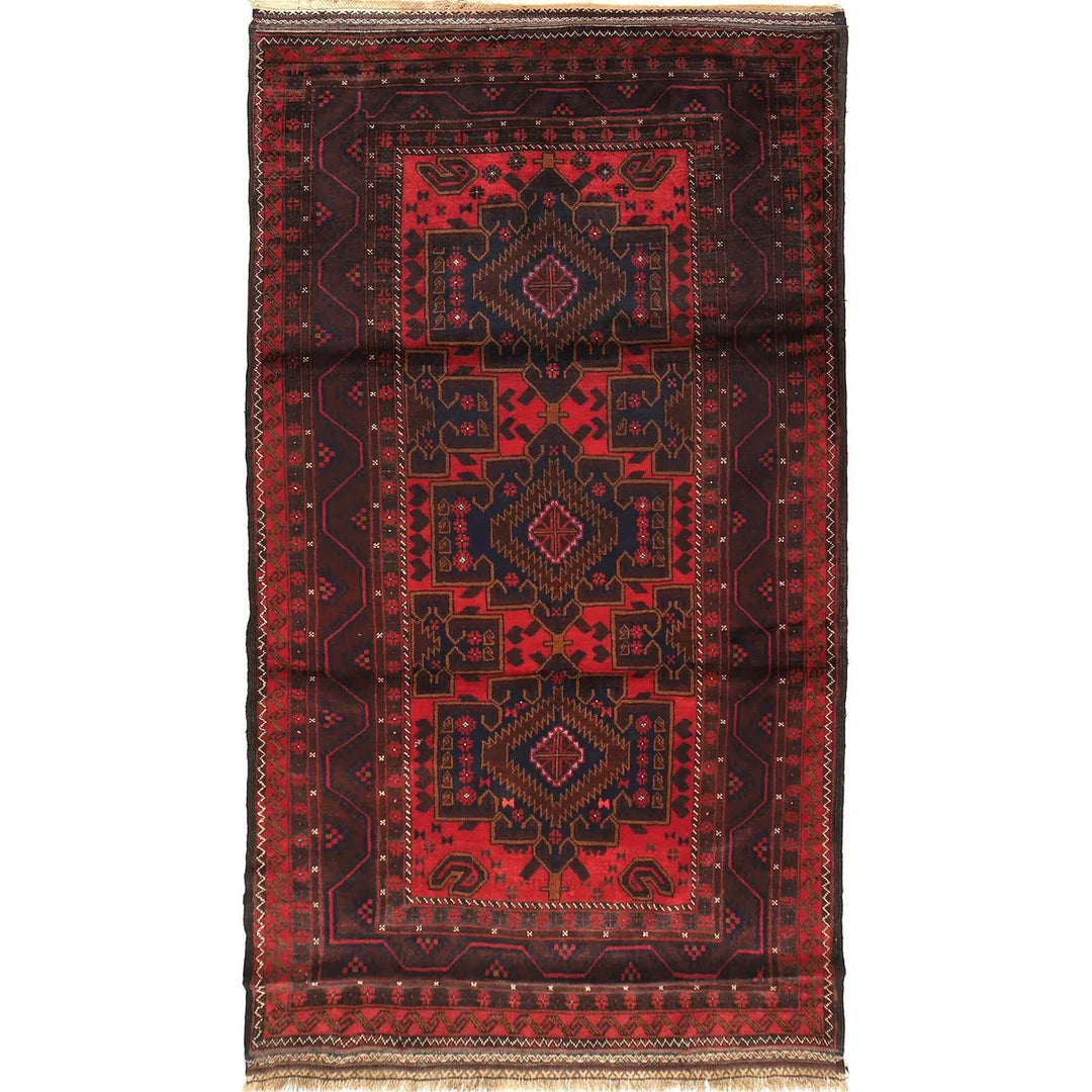 Traditional Baloch Rug 4' 1" x 7' 6" - No. AL42250
