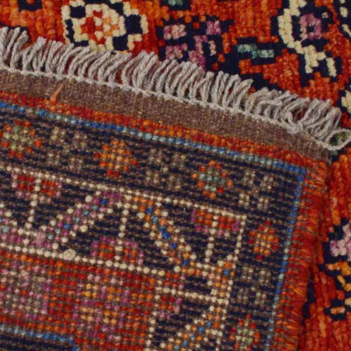 Red Afghan Shiraz Rug 4' 1" x 6' 0" Hand-Knotted | No. AL42311