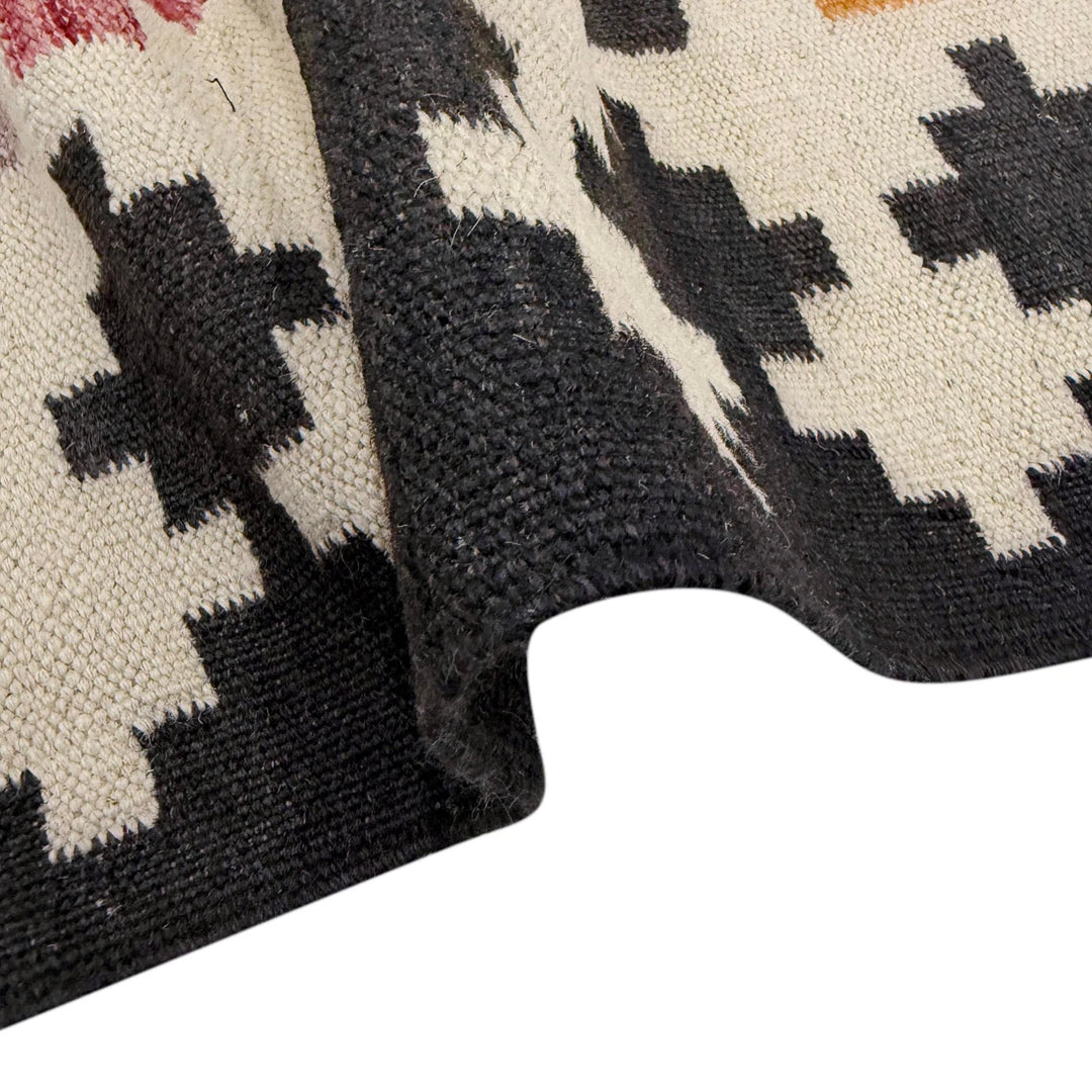 Afghan Vegetable Kilim Rug 5' 7" x 7' 9" Flat-Weave | No. AL423200
