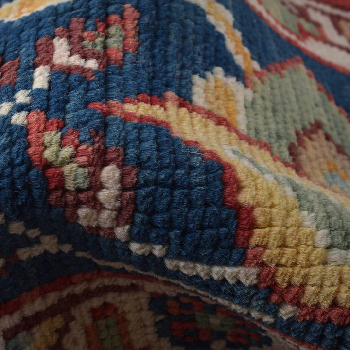 Red Afghan Heriz Rug 6' 8" x 9' 7" Hand-Knotted | No. AL42346