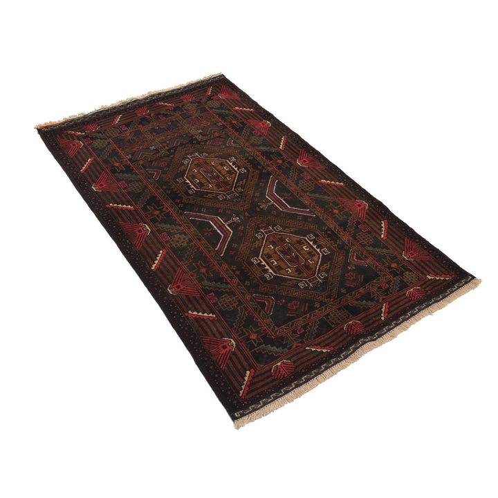 Afghan Prayer Rug 2' 9" x 4' 8" Hand-Knotted | No. AL42382