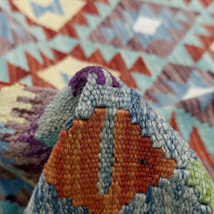 Afghan Kilim Rug 4'9" x 6'4" Flat-Weave | No. AL42444