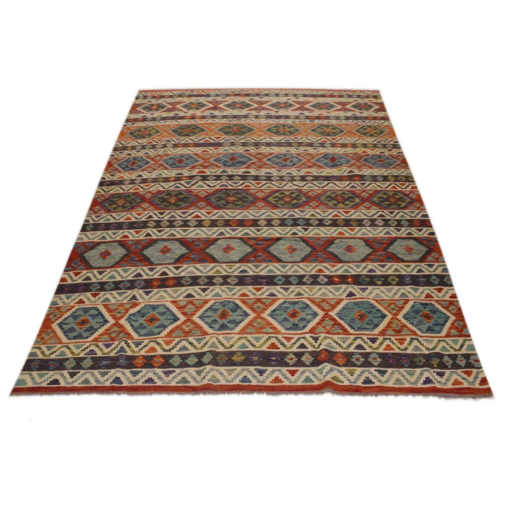 Afghan Kilim Rug 8' 2" x 11' 7" Flat-Weave | No. AL42468