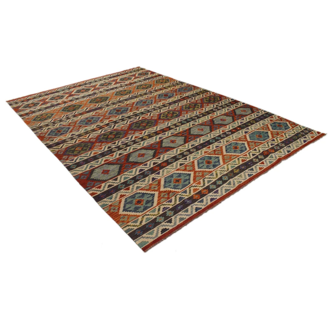 Afghan Kilim Rug 8' 2" x 11' 7" Flat-Weave | No. AL42468