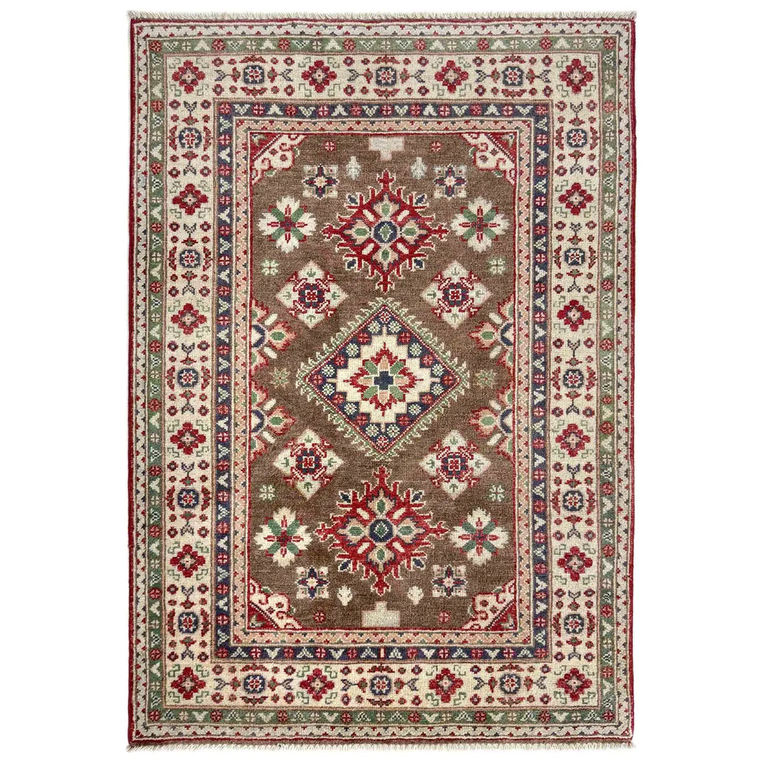 Brown Color Kazak Rug 3' 2" x 4' 11" - No. AL42495