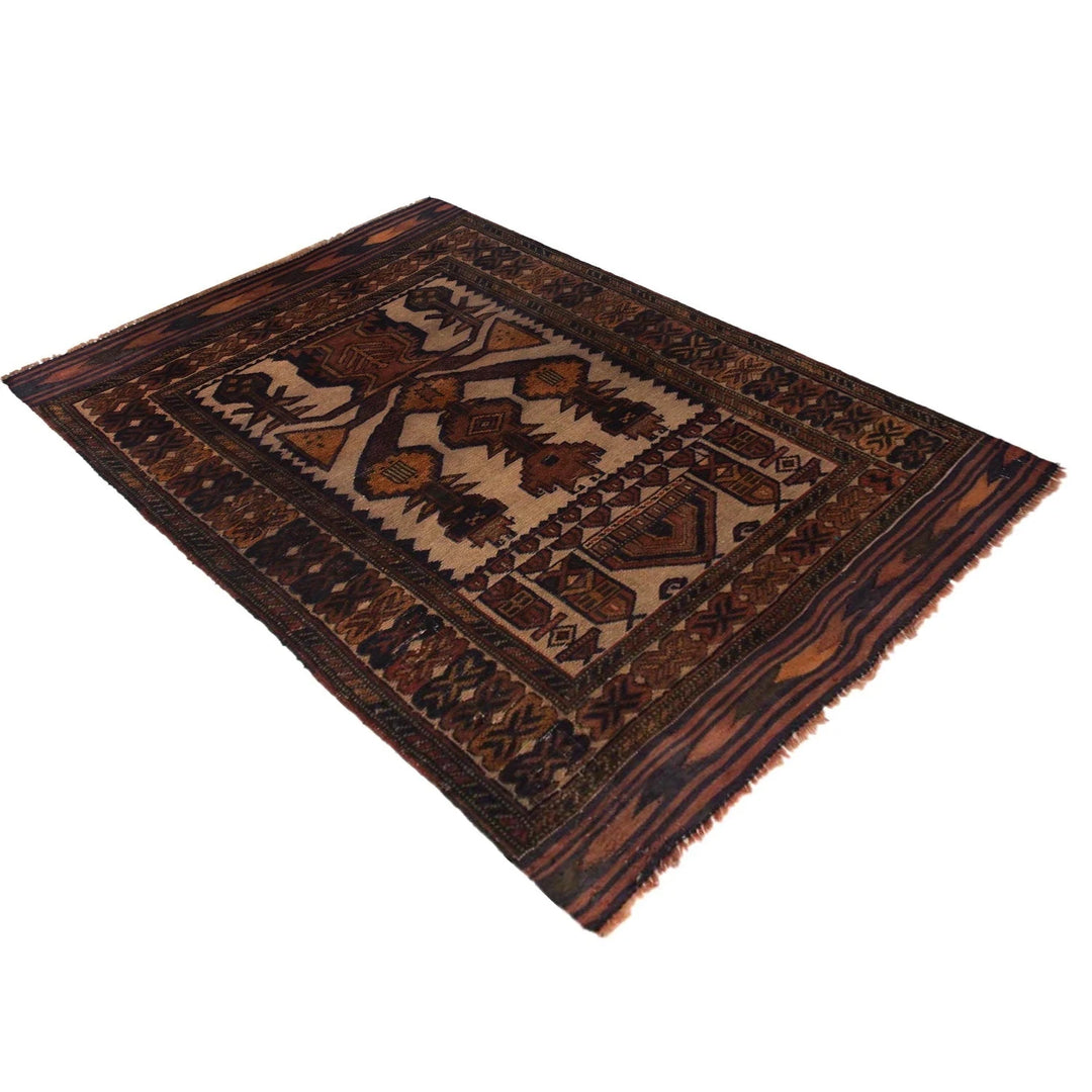 Afghan Prayer Rug 2' 7" x 4' 4" Hand-Knotted | No. AL42507