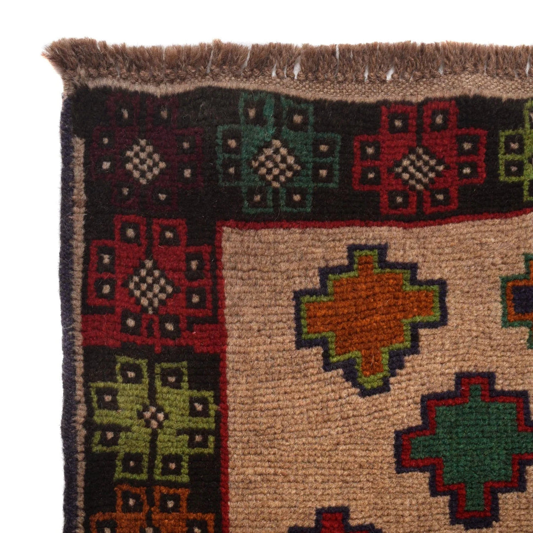 Afghan Baluchi Rug 4' 0" x 6' 8" Hand-Knotted | No. AL42573