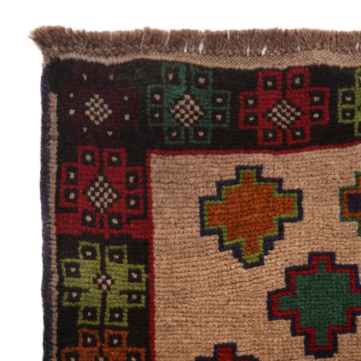 Afghan Baluchi Rug 4' 0" x 6' 8" Hand-Knotted | No. AL42573