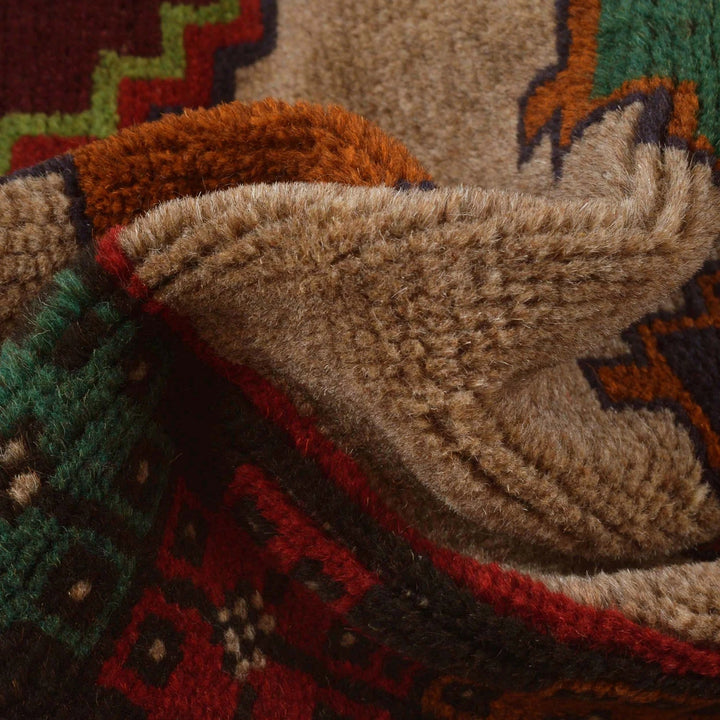 Afghan Baluchi Rug 4' 0" x 6' 8" Hand-Knotted | No. AL42573