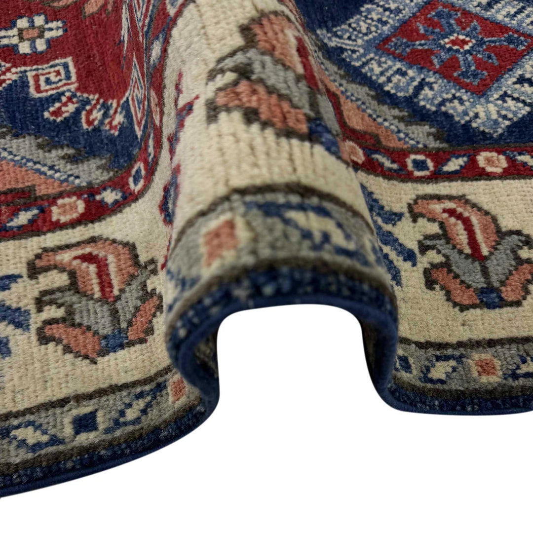 Afghan Kazak Rug 3' 11" x 6' 6" Hand-Knotted | No. AL42600