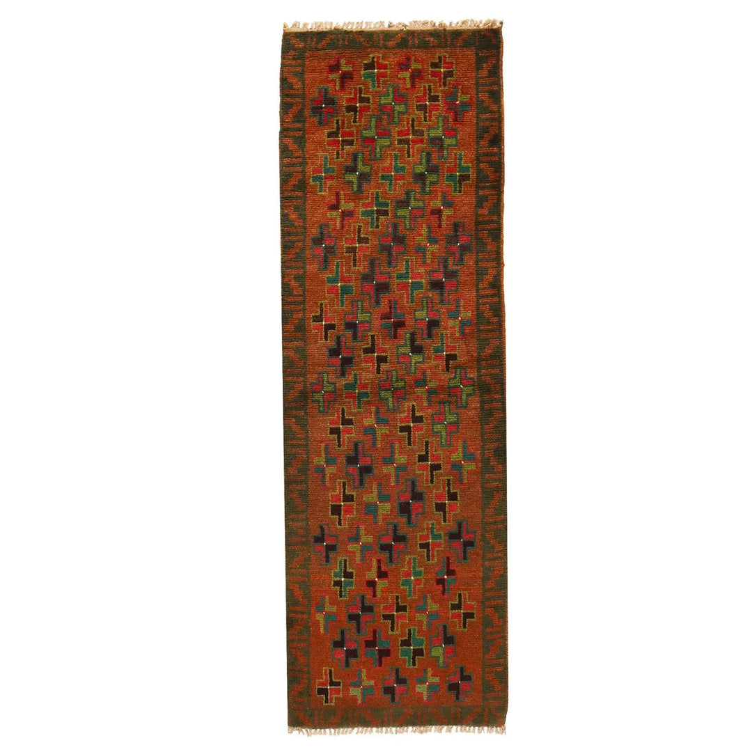 Afghan Baluchi Rug 2'0" x 6'2" Hand-Knotted | No. AL42618