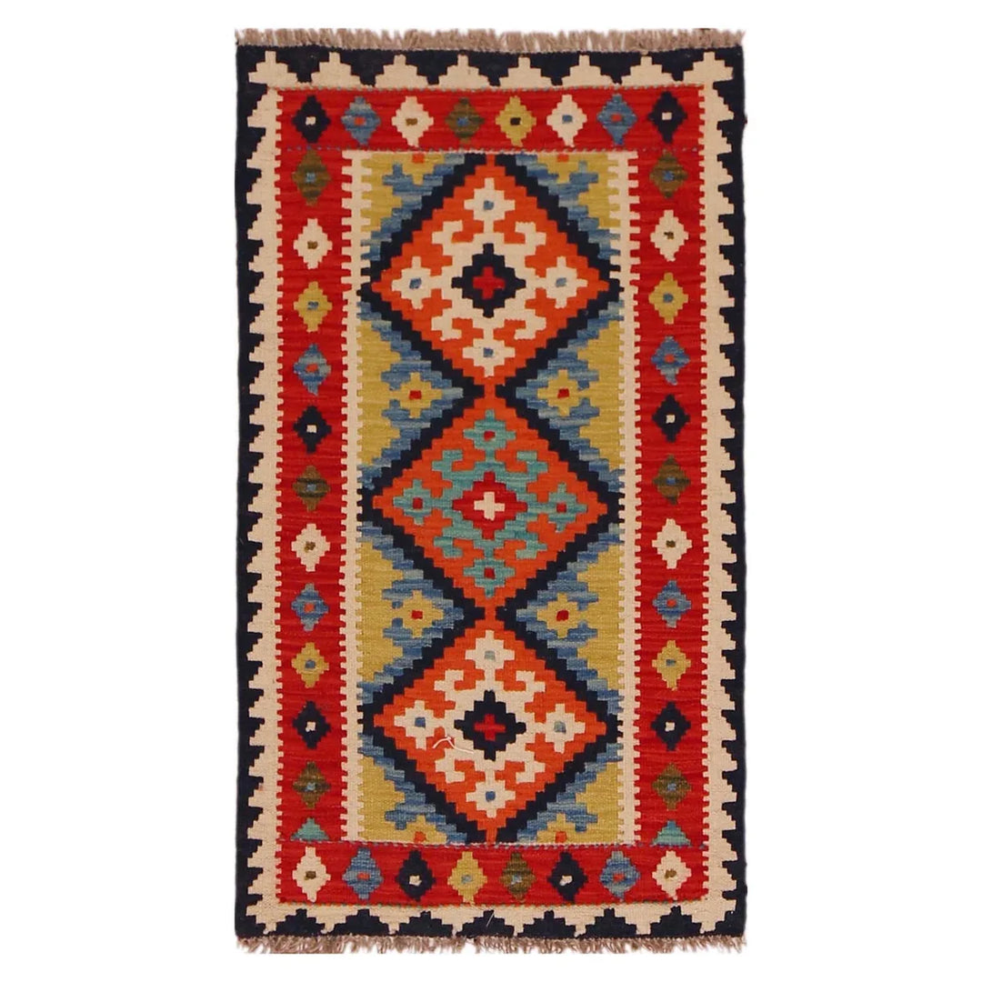Afghan Kilim Rug 2' 0" x 3' 6" Flat-Weave | No. AL42727