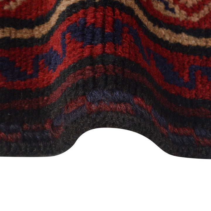 Red Afghan Baluchi Rug 5' 3" x 7' 5" Hand-Knotted | No. AL42829
