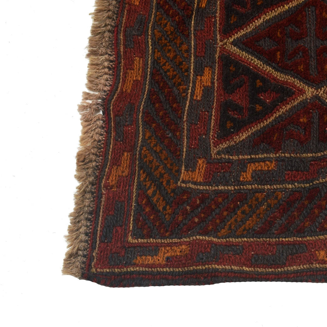 Afghan Mashwani Rug 2' 4" x 11' 6" Hand-Knotted | No. AL42894