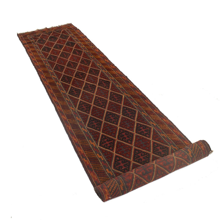 Afghan Mashwani Rug 2' 4" x 11' 6" Hand-Knotted | No. AL42894