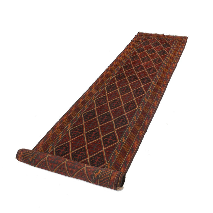 Afghan Mashwani Rug 2' 4" x 11' 6" Hand-Knotted | No. AL42894
