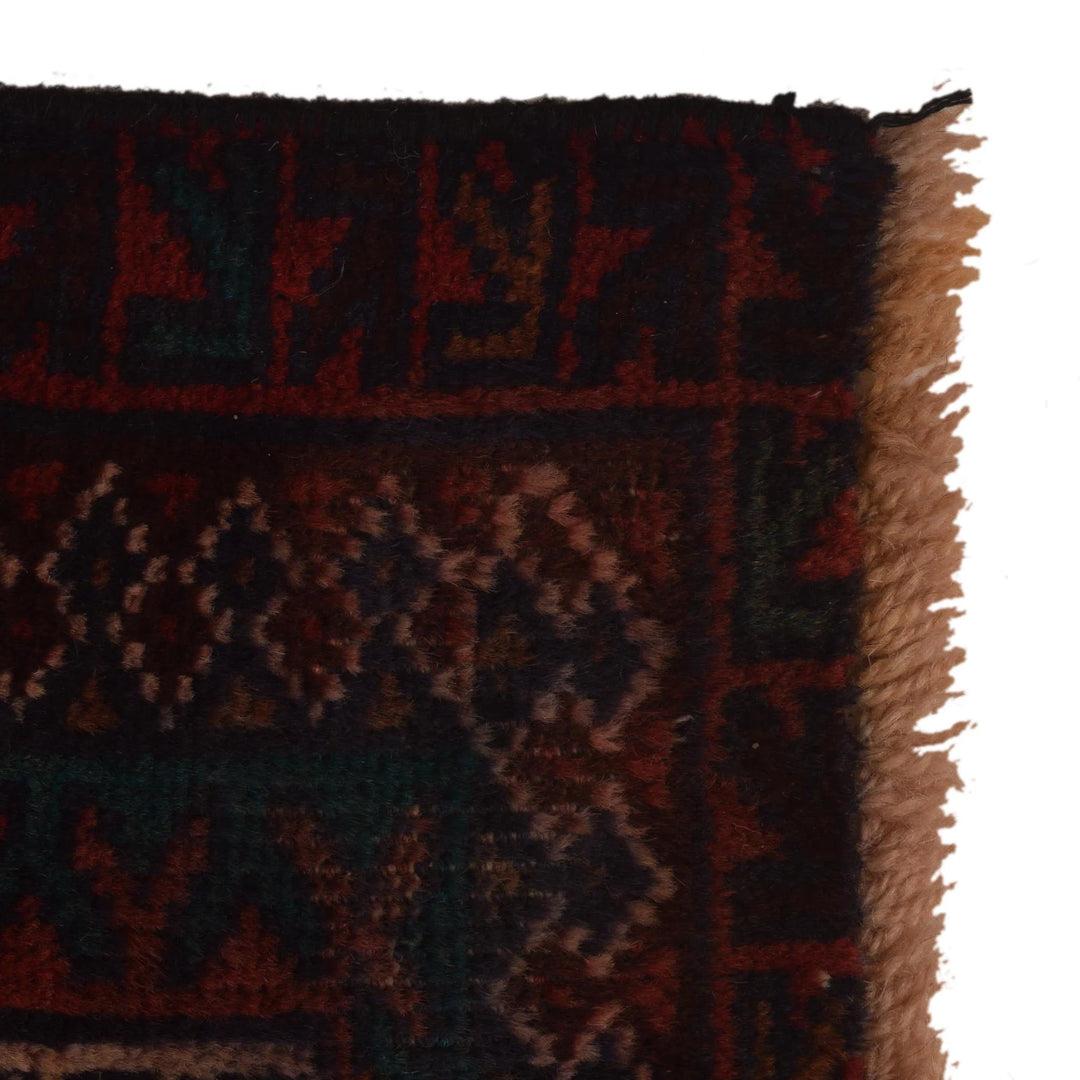 Red Afghan Prayer Rug 3' 0" x 5' 5" Hand-Knotted | No. AL42895