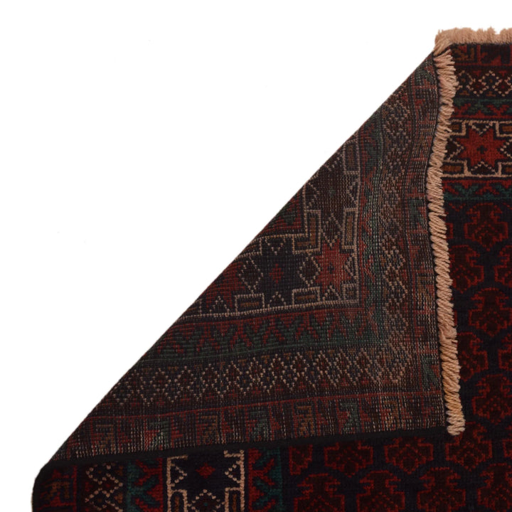 Red Afghan Prayer Rug 3' 0" x 5' 5" Hand-Knotted | No. AL42895