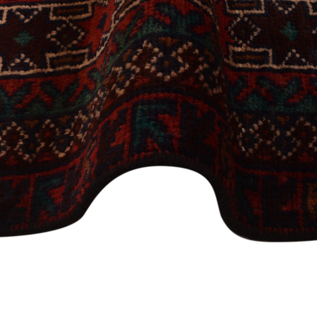 Red Afghan Prayer Rug 3' 0" x 5' 5" Hand-Knotted | No. AL42895