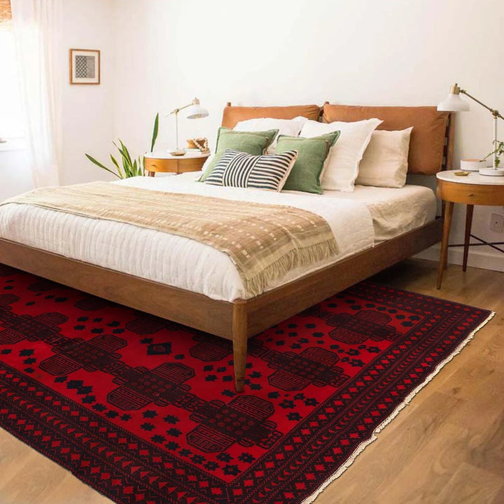 Afghan Baluchi Rug 7' 1" x 9' 0" Hand-Knotted | No. AL42997