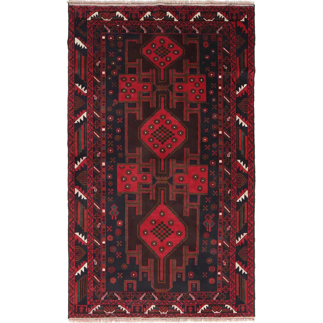 Traditional Baloch Rug 3' 8" x 6' 2" - No. AL43017
