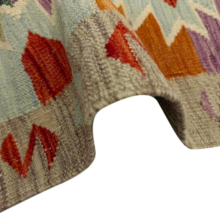 Afghan Vegetable Kilim Rug 2' 7" x 4' 0" Flat-Weave | No. AL430705