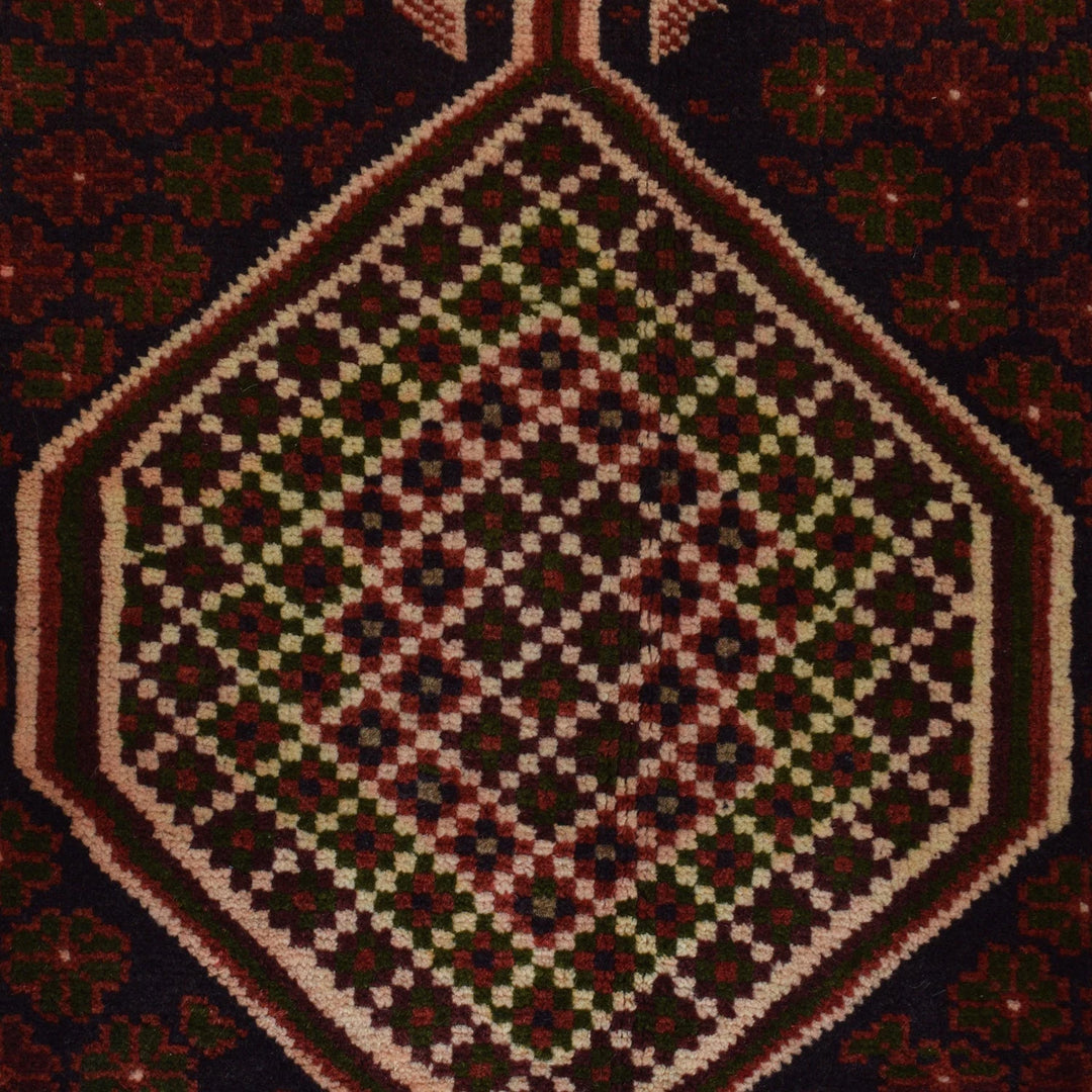 Afghan Baluchi Rug 2' 11" x 4' 8" Hand-Knotted | No. AL43080