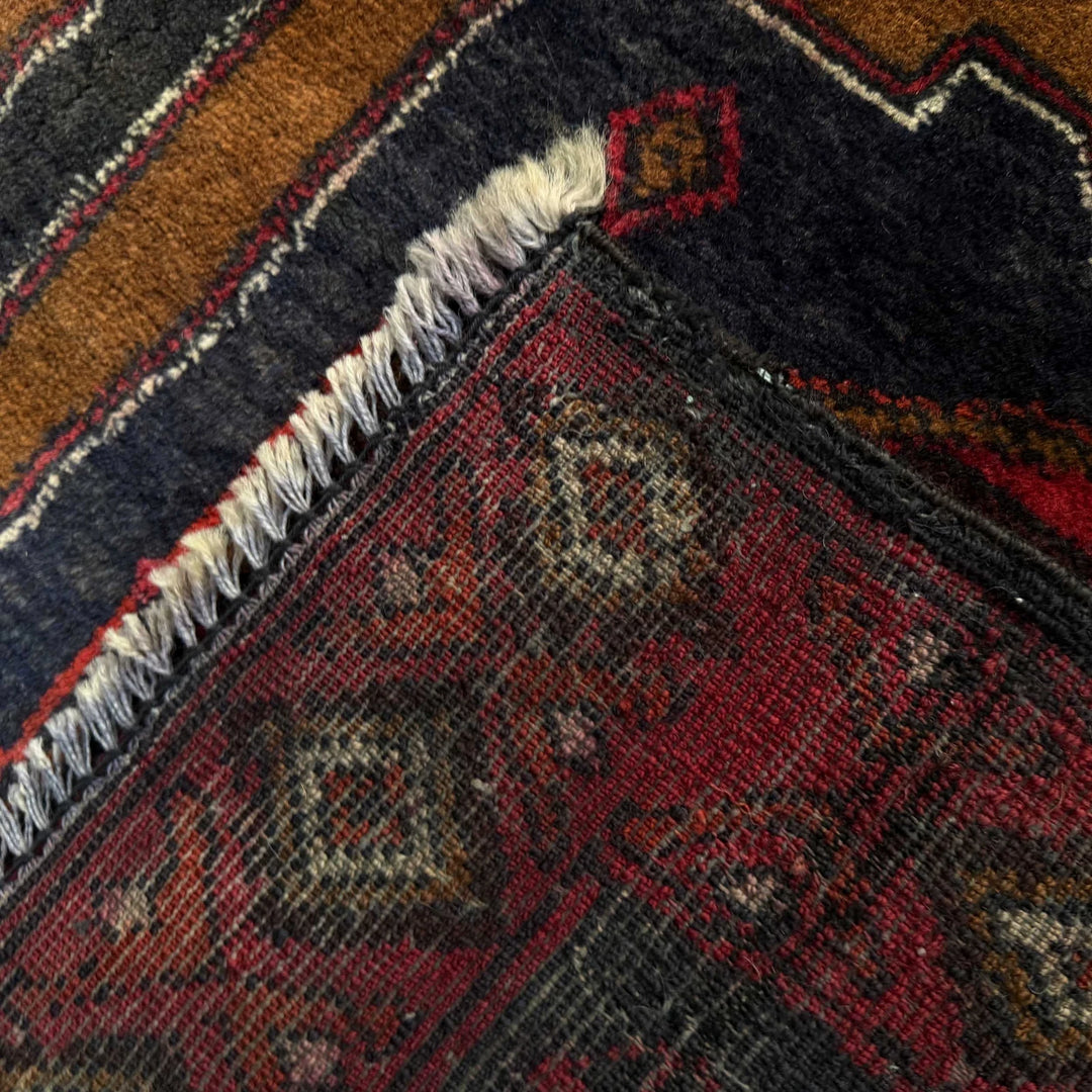 Afghan Baluchi Rug 4' 8" x 8' 7" Hand-Knotted | No. AL43118