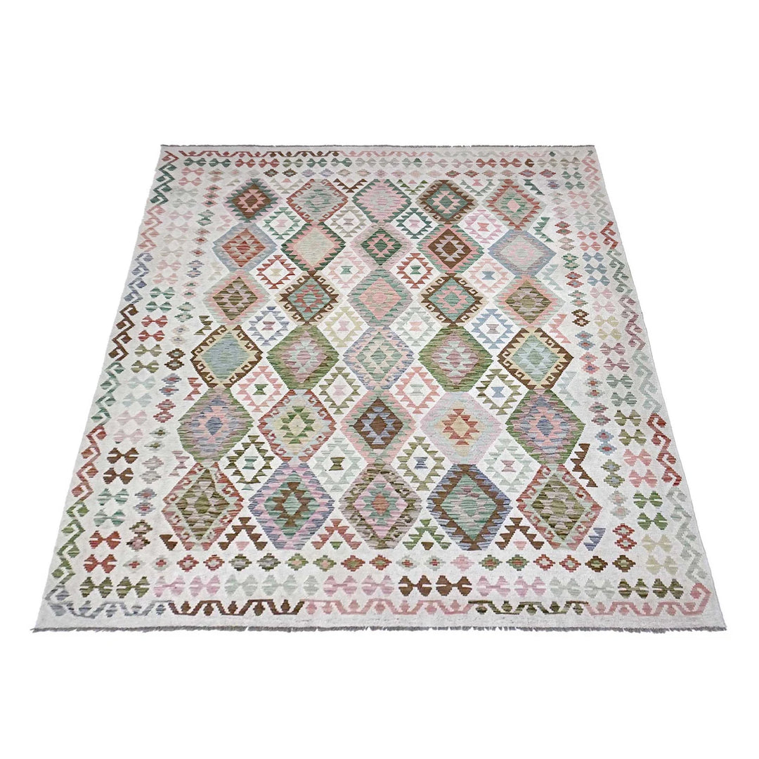 Afghan Kilim Rug 8' 5" x 11' 2" Flat-Weave | No. AL43194