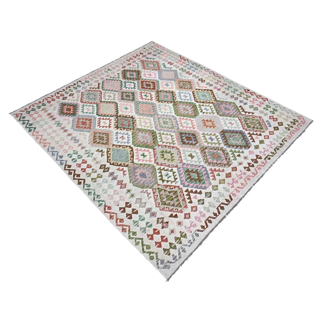 Afghan Kilim Rug 8' 5" x 11' 2" Flat-Weave | No. AL43194