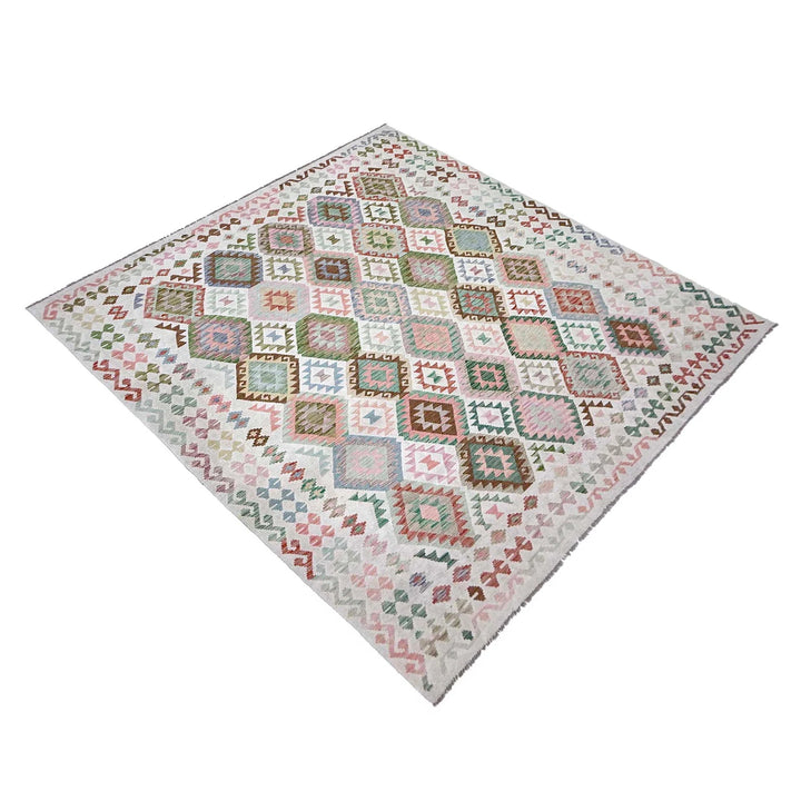 Afghan Kilim Rug 8' 5" x 11' 2" Flat-Weave | No. AL43194