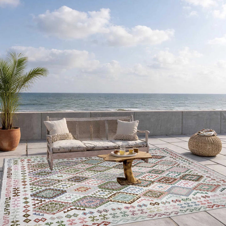 Afghan Kilim Rug 8' 5" x 11' 2" Flat-Weave | No. AL43194