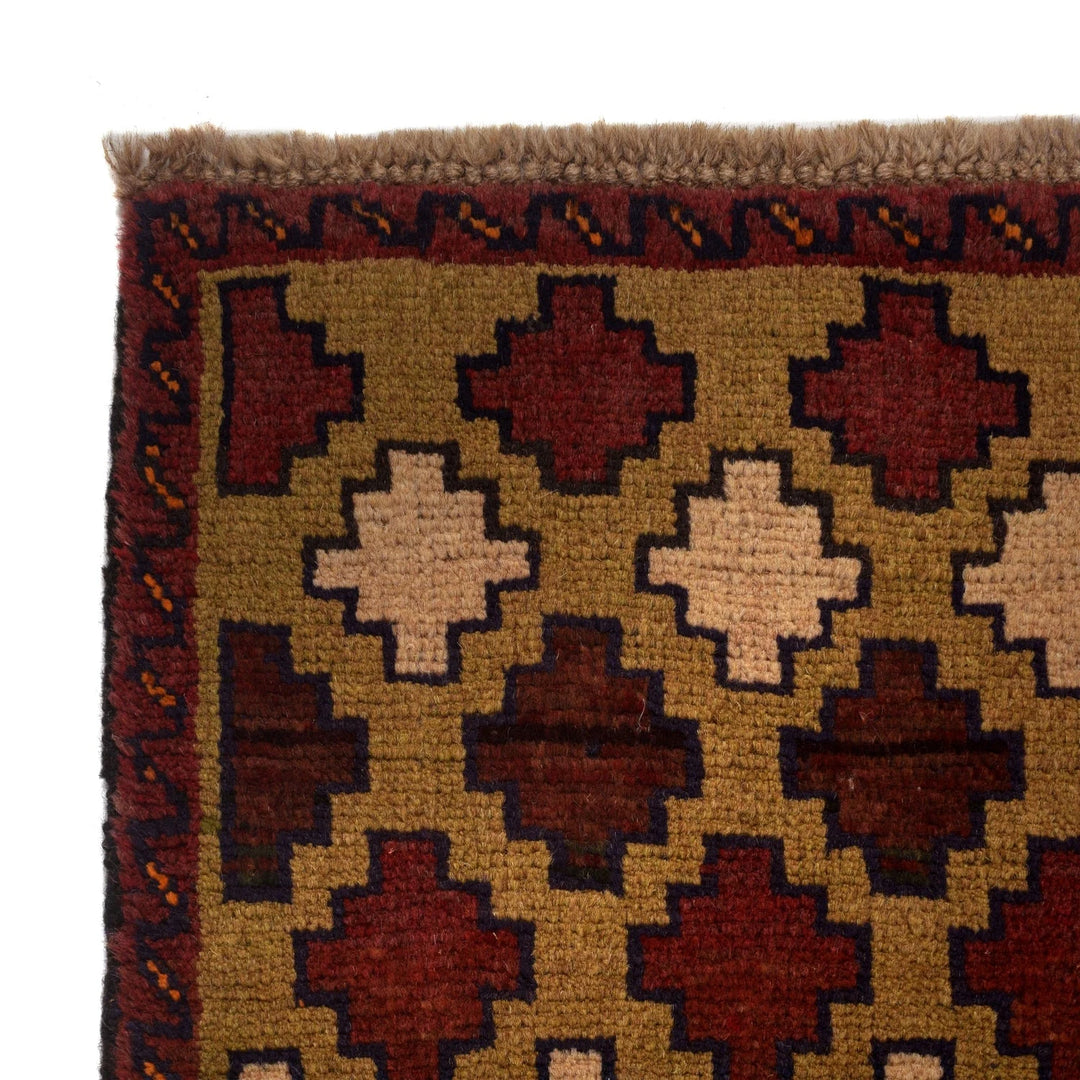 Afghan Baluchi Rug 3' 10" x 5' 12" Hand-Knotted | No. AL43283