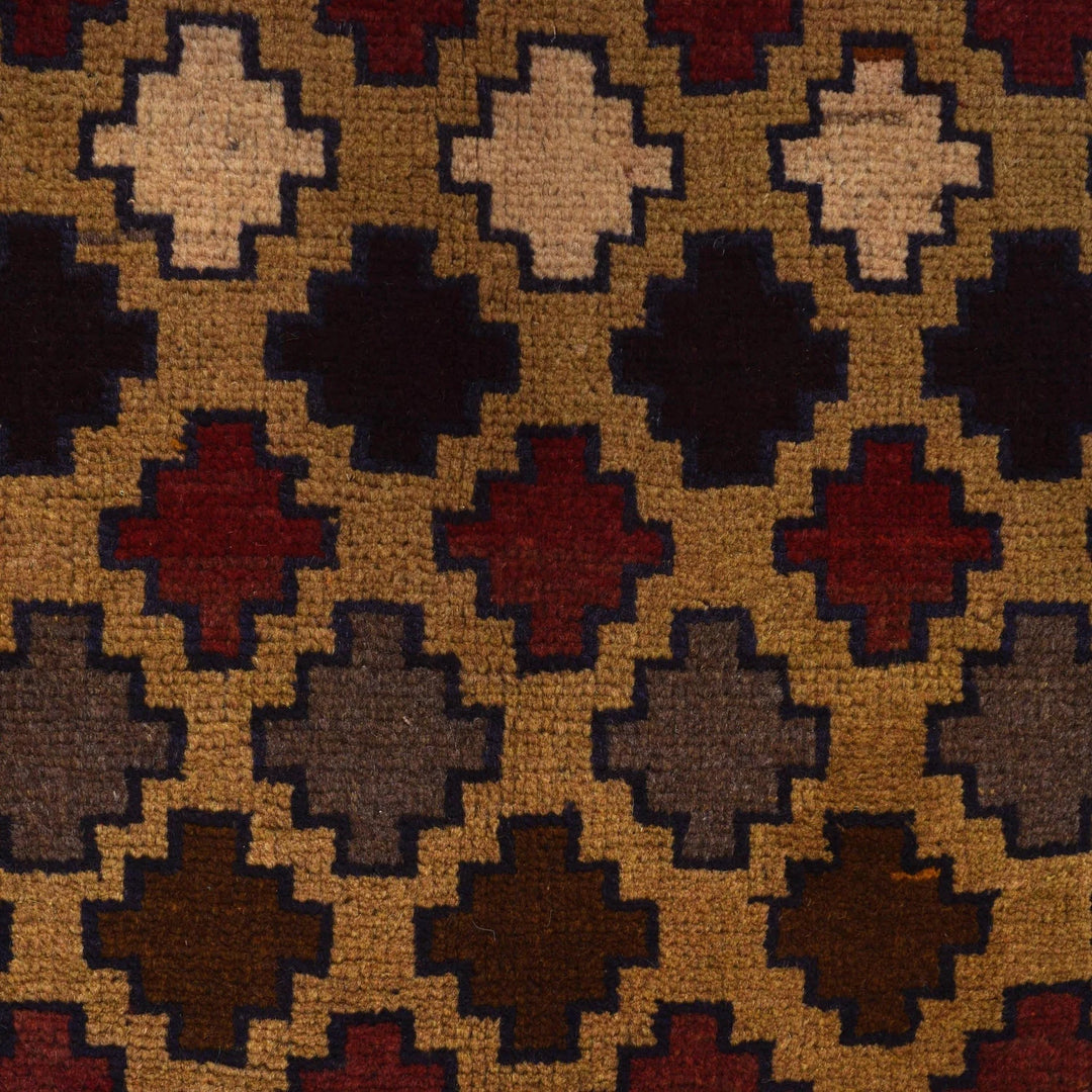 Afghan Baluchi Rug 3' 10" x 5' 12" Hand-Knotted | No. AL43283