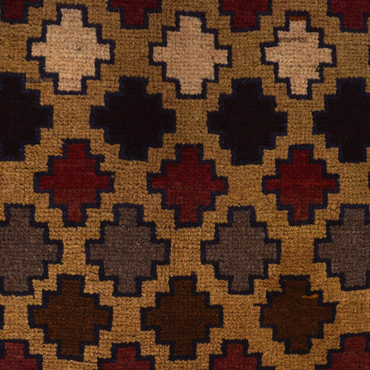 Afghan Baluchi Rug 3' 10" x 5' 12" Hand-Knotted | No. AL43283
